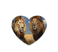 Lion in the Steppe - 4 tarjetas de ambientador de coche, desechables, para colgar, para vehículos, aroma a lavanda