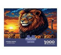 Lion King Fantasy Art Piezas De Cartón Bien Elaboradas Ideal para Entrenamiento Mental, Mejora De Memoria Y Relajación En Casa 70x50cm/1000pcs