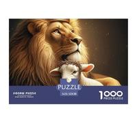 Lion King with Lamb Piezas De Cartón Gruesas Excelente para Entrenar Memoria, Concentración Y Pensamiento Lógico 52x38cm/1000pcs