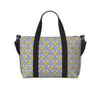 Lion Lions Head - Bolsa de viaje de mano con estampado azul para niños, bolsa de gimnasio, bolsa de noche, bolsa de viaje a la playa, bolsas de fin de semana para mujeres y hombres, color negro, talla