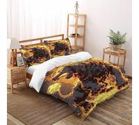 Lion Llama Funda Edredon 3 Piezas con Impresión En 3D Llama Prairie Animal con 2 Fundas De Almohada Super King（260x220cm） 100% Microfibra Juego De Cama para para Niñosy Hombres