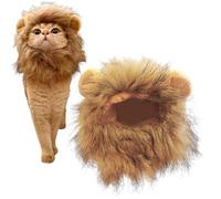 Lion Mane Wig - Disfraz para gatos y cachorros para festivales, vacaciones, fiestas de disfraz | Sombrero de animal suave lavable para mascotas pequeñas, disfraz para cosplay de Halloween, N