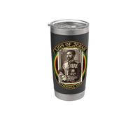 Lion of Juda Young Emperor Haile Selassie Ethiopian Rasta Vaso térmico de acero inoxidable de doble pared