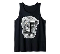 Lion of Judah and Jesus Prayer Christian T-Shirt Camiseta sin Mangas
