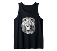 Lion of Judah and Jesus Prayer Christian T-Shirt Camiseta sin Mangas
