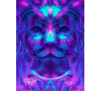 Lion Of Judah, Ethereal' 200 Unlined, Star Detailed Page, 8x11, Hardcover Journal, Art Pad, Sketchbook, Drawing Book: Created With Hand-Drawn Art By: Artist Mary Elisabeth Linder @ MaryEMade