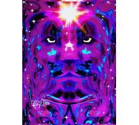 Lion Of Judah, Midnight Purple, Ethereal' 200 Unlined, Star Detailed Page, 8x11, Hardcover Journal, Art Pad, Sketchbook, Drawing Book: Created With ... By: Artist Mary Elisabeth Linder @ MaryEMade