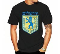 Lion of Judah T-Shirt Israel Jewish Jerusalem Jew Hebrew tee 2026est Letter Print Hip Hop Novelty T Shirts Men tee Shir