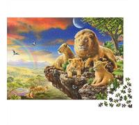 Lion Pride Puzzle Imposible,desafío for Adults Entretenimiento Creativo 1000 Piezas Obra De Arte De Juego De para Adultos, Regalos A Partir De 14 Años 1000pcs (75x50cm)