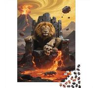 Lion Puzzle 1000 Piezas Adultos Entretenimiento Creativo, King of The Jungle Desafío Juguetes Hobby. 1000pcs (75x50cm)