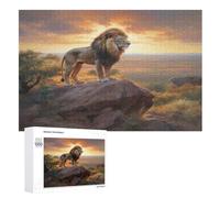 Lion - Puzzle de madera para adultos 1000 P - Challenge Puzzles - Adultos y niños a partir de 12 años (75 × 50 cm)