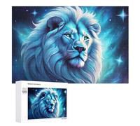 Lion - Puzzle de madera para adultos 1000 P - Challenge Puzzles - Adultos y niños a partir de 12 años (75 × 50 cm)
