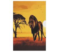 Lion - Puzzle de madera para adultos 1000 P - Challenge Puzzles - Adultos y niños a partir de 12 años (78 × 53 cm)
