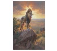 Lion - Puzzle de madera para adultos 1000 P - Challenge Puzzles - Adultos y niños a partir de 12 años (78 × 53 cm)