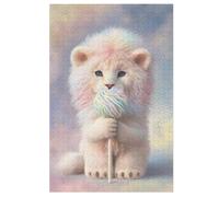 Lion - Puzzle de madera para adultos 1000 P - Challenge Puzzles - Adultos y niños a partir de 12 años (78 × 53 cm)