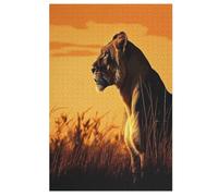 Lion - Puzzle de madera para adultos 1000 P - Challenge Puzzles - Adultos y niños a partir de 12 años (78 × 53 cm)