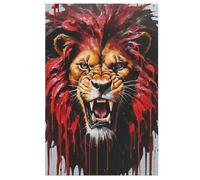 Lion - Puzzle de madera para adultos 1000 P - Challenge Puzzles - Adultos y niños a partir de 12 años (78 × 53 cm)