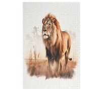 Lion - Puzzle de madera para adultos 1000 P - Challenge Puzzles - Adultos y niños a partir de 12 años (78 × 53 cm)
