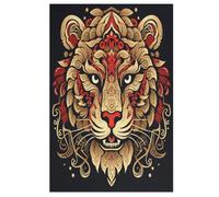 Lion - Puzzle de madera para adultos 1000 P - Challenge Puzzles - Adultos y niños a partir de 12 años (78 × 53 cm)