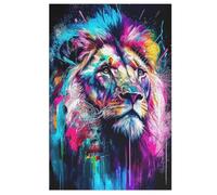 Lion - Puzzle de madera para adultos 1000 P - Challenge Puzzles - Adultos y niños a partir de 12 años (78 × 53 cm)
