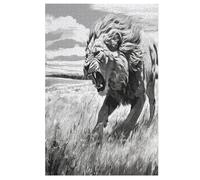 Lion - Puzzle de madera para adultos 1000 P - Challenge Puzzles - Adultos y niños a partir de 12 años (78 × 53 cm)