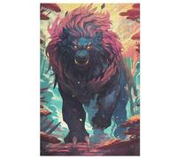 Lion Puzzle para Enffourmis 1000pcs, rompecabezas de madera - Kit de bricolaje Relax Juegos para adolescentes y adultos Regalos 78 × 53 cm