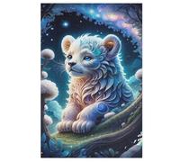 Lion Puzzle para niños 1000pcs, rompecabezas de madera - Kit de bricolaje Relax Juegos para adolescentes y adultos regalos 78 × 53 cm