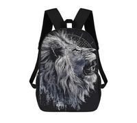 Lion Roar Black And White Art Mochilas Infantiles Mochila Escolar Impresa En 3D Para Niños Mochilas De Viaje Bolsas Para Libros Para Niños 17inch Mochila Escolar