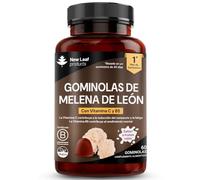 Lion’s Mane mushroom Gummies High Strength - 2500mg with Vitamin C & B5 - Berry Flavour - 60 Vegan Lions Mane Gummies, 1 Month Supply, Made in UK by New Leaf