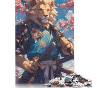 Lion Samurai Puzzles Imposible,desafío for Adults Entretenimiento Creativo 1000 Piezas Obra De Arte De Juego De para Adultos, Regalos A Partir De 14 Años 1000pcs (38x26cm)