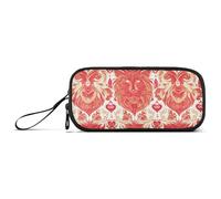 Lion Simple Line Art Heart - Bolsa de almacenamiento de nailon para bolígrafos de gran capacidad para el día de San Valentín, bolsa de papelería universitaria para adolescentes y niños