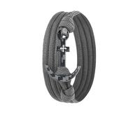 Lion & Son Pulsera de carbono con colgante de carbono 100% ancla cruz infinito de carbono para hombre, 145 cm, Carbono Nailon Carbono Nailon, Carbono