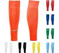 LION SPORTSWEAR Calcetines de fútbol para niños y jóvenes para acompañar calcetines de agarre, se adapta sobre pantorrillas/espinilleras, variedad de colores para combinar con tu equipo de equipo
