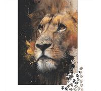 Lion Wall Art Print-3 Rompecabezas Imposible,desafío for Adults Juego Educativo 1000 Piezas Obra De Arte De Juego De para Adultos Y Niños Mayores De 12 Años 70x50cm/1000pcs