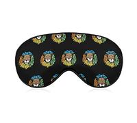 Lion Wild Animal Kingdom Sleep Mask Night Cover Eye para mujeres y hombres BlockLight para avión, viaje, siesta, correa ajustable