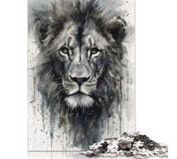 Lion Wild Majesty - Rompecabezas de 1000 piezas para adultos, rompecabezas para adultos, juegos de 1000 piezas (75 x 50 cm)