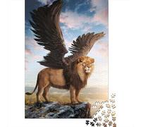 Lion Wings Rock Jigsaw Puzzle, 1000 Uds para adultos de alta calidad | 70 x 50 cm para fans de puzzle, regalo de cumpleaños, cartón, alivio del estrés, corte preciso