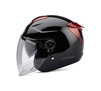 LIONCIANO Helmet with Double Visor, 7 Paragraphs Safety Buckle, Abs Shell Combined with Eps Buffer Layer To Provide Better Driving Protection(Negro, 56-60cm)
