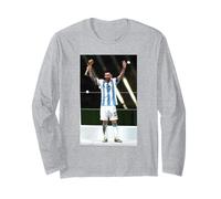 Lionel Messi 2022 Catar Mundial Argentina Ganadores Fútbol Manga Larga