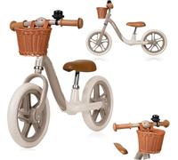 LIONELO ALEX PLUS Bicicleta sin Pedales para Niños hasta 30 kg, a partir de 3 años, Ruedas de Espuma EVA 30,5 cm, Reposapiés Cesta y Ajuste del Asiento y Manillar, Manija Antideslizante, Ligera 3,4 kg