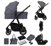 LIONELO AMBER PLUS 3 en 1 Carrito de bebe Multifuncional de 0 a 4 años hasta 22 kg con Capazo XL, Silla de coche hasta 13 kg, Respaldo Ajustable, Ruedas Grandes Todoterreno 360o Capota XXL