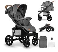 LIONELO Annet Silla de Pase Para niños hasta 22 kg 0-48M ajuste del respaldo hasta posición horizontal Capucha XXL Plegable fácil con ventana Mosquitera (Stone Caramel)