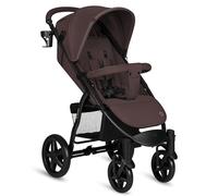 LIONELO Annet Silla de Pase Para niños hasta 22 kg 0-48M ajuste del respaldo hasta posición horizontal Capucha XXL Plegable fácil con ventana Mosquitera (Chocolate Negro)