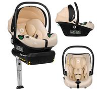 LIONELO ASTRID i-Size Set Asiento infantil con base, 40-87 cm, montaje ISOFIX, correas de 3 puntos, protección lateral, inserto Dri-Seat, i-Size R129