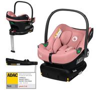 LIONELO ASTRID i-Size SET Silla de Coche con Base 40-87 cm Portabebés Montaje ISOFIX, Cinturones de Seguridad 3 Puntos Protección Lateral, Reductor Dri-Seat, i-Size R129