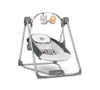 LIONELO Baby Rocker OTTO desde el nacimiento, con sonidos naturales, temporizador, columpio eléctrico de 5 niveles de velocidad, mecedora para recién nacidos y bebés, cojín suave, arnés de 5 puntos