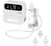 Lionelo BabyAir Flow Aspirador nasal eléctrico para bebés y niños | 9 modos de succión | Limpieza potente y suave | USB-C recargable | Batería de hasta 2,5 horas | Luz nocturna | 3 puntas de silicona