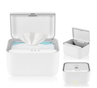 Lionelo Babyblish - Calentador para toallitas húmedas y toallas pequeñas, 20 W, luz nocturna integrada, 3 niveles de calor, panel táctil, mantiene las toallitas húmedas