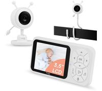 lionelo Babyline 3.4 Monitor de Bebe con Camara, Pantalla 3,5", bateria 3000mAh, VOX, Audio bidireccional, Vision Nocturna, 4X Zoom, Temperatura, Nanas, sin WiFi