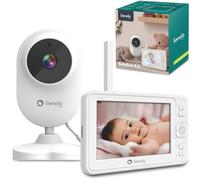 lionelo Babyline 6.2 Vigilabebés con cámara Full HD de 5" Cobertura de hasta 200 m Comunicación bidireccional Modo Nocturno Alarma Sensor de Movimiento y Temperatura Función Vox Canciones de Cuna